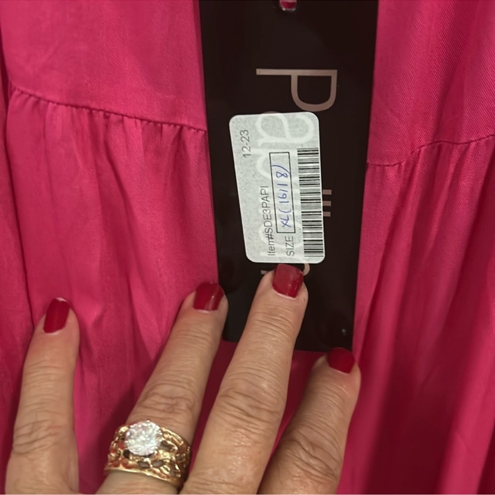 43. PAPILLON Printed Duster sundress in fuchsia NWT - Picture 6 of 7